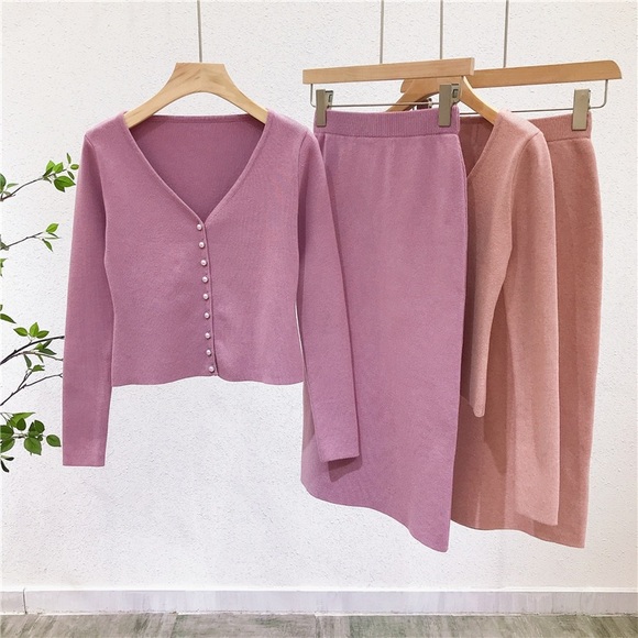 Purple 2-piece Sweater Set - Picture 2 of 13